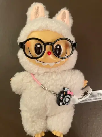 토끼 봉제 인형 안경 액세서리 포함