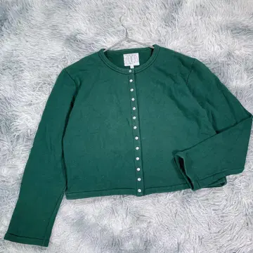 agnes b. [ 2 ] 가디건 그린 코튼 100% 가을/겨울 여성용