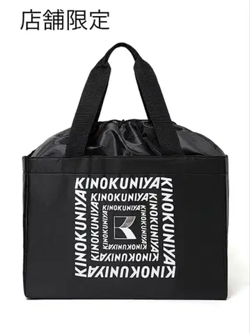 KINOKUNIYA 보냉 기능 쇼핑백 에코백 블랙