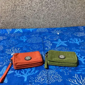 3638 여성용 코인 케이스 오렌지&그린