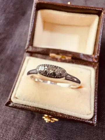 새상품급 agete 아가트 실버 다이아몬드 반지