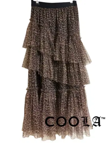 [ 새상품급 ] COOLA 쿠라 샤샤 스커트 레오파드 무늬
