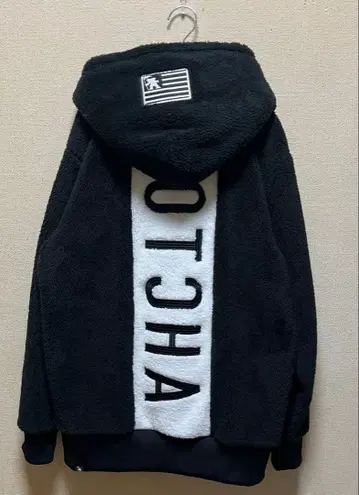 GOTCHA/방풍 보아 플리스 풀 집업 후드티/블랙/L