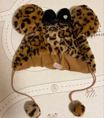 레오파드 무늬 미니 팬캡