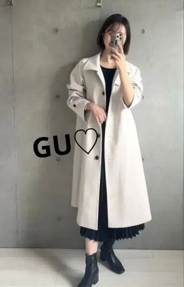 새상품 GU 지유 코지 멜톤 발카망 코트