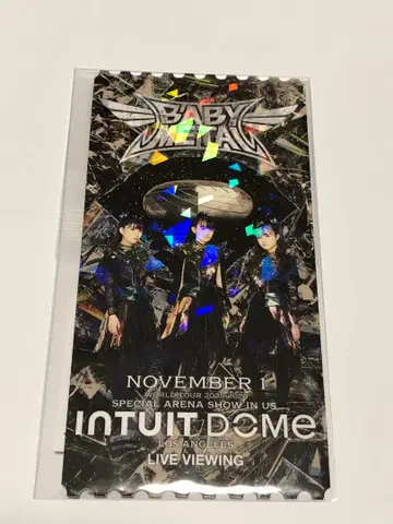 새상품 미개봉 BABYMETAL INTUIT DOME 픽처 티켓