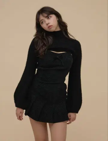 ANDMARY Twiggy 트위드 미니 드레스