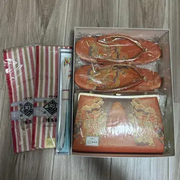 일본 의류 조리 백 허리띠 세트