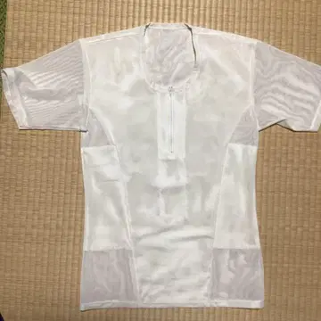 화이트 메쉬 반팔 셔츠 마미에르 S