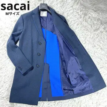 미사용급 sacai 체스터 코트 네이비