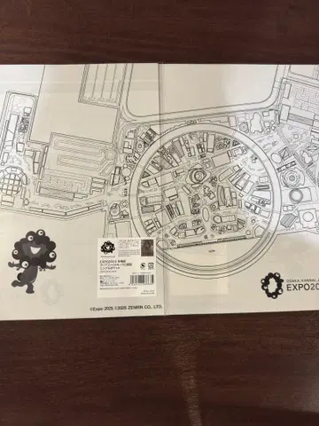 EXPO2025 만박 회장 지도 디자인 클리어 파일 블랙 미야쿠미야쿠