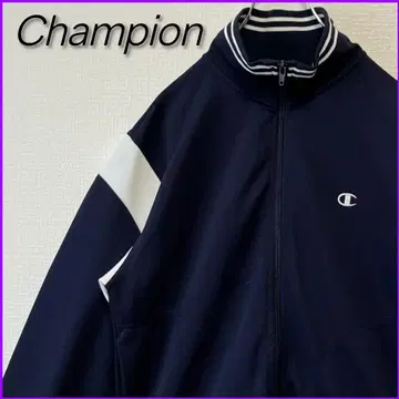 [ 고품질 ] Champion 보더 리브 자수 로고 트랙 자켓