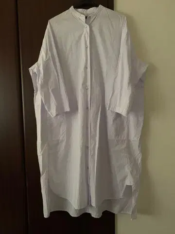 yuni/유니 캐치 와셔 밴드 카라 셔츠 원피스