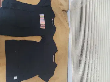 폴 스미스 블랙 T셔츠 2개 세트 스트라이프 포켓