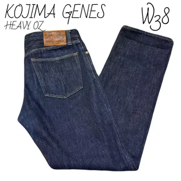 코지마 KOJIMA GENES 헤비 온스 데님 W38 스트레이트 청바지
