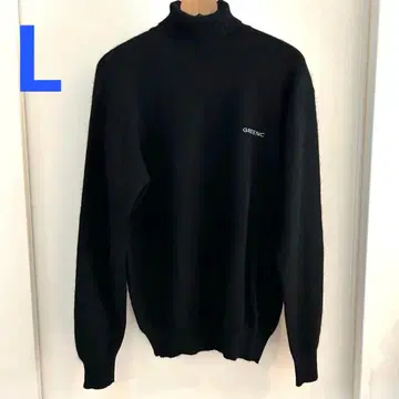 그린 클럽 캐시미어 니트 터틀넥 블랙 심플