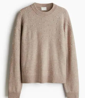 H&M 펄 니트 베이지