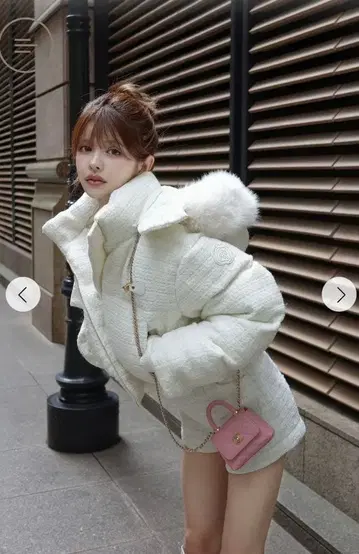 Rand 비대칭 버클 트위드 패딩 자켓 [ 택 포함 미사용 새상품 ]