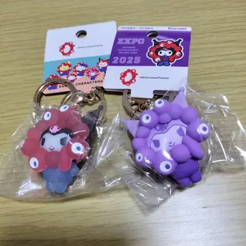 만박 최애 컬러 클리어 산리오 입체 키링 쿠로미 2개 세트