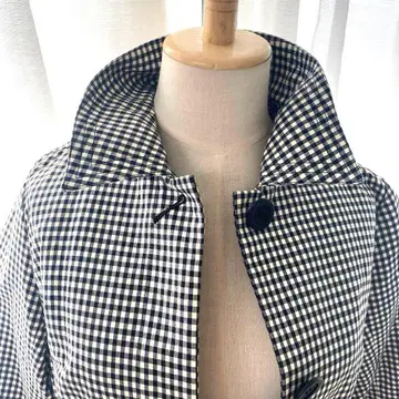 안감 큐프라 멜로즈 깅엄 체크 트렌치코트 벨트 포함