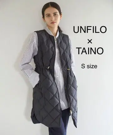 새상품급 UNFILO 앙피로 TAION 퀼팅 다운 베스트