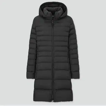 유니클로 울트라 라이트 다운 롱 코트 블랙 M 사이즈 새상품급