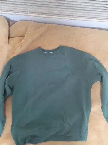 챔피온 그린 컬러 심플 크루넥 스웨터