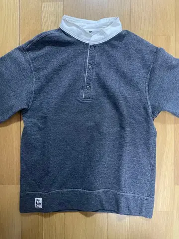 [ 새상품급 ] CHUMS 참스 카라 부착 맨투맨 라거 셔츠풍 데님조 S