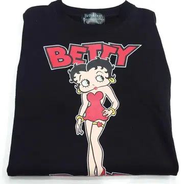 [ 새상품급 ] Betty Boop 베티 블랙 긴팔 T셔츠 L 사이즈