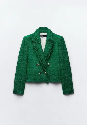 새상품급 ZARA 그린 더블 브레스트 자켓