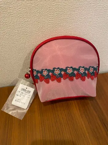 긴자와 레이스 봄 수확 딸기 쉘 파우치