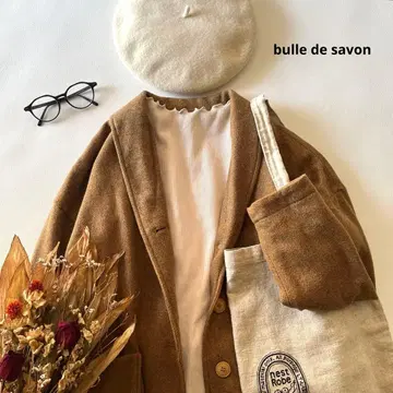 b1434* 뷔르데사봉 숄카라 울 혼방 롱 코트