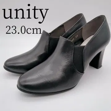 unity 유니티 23.0cm 천연 가죽 여성용 힐 펌프스 블랙