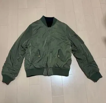 리버서블 MA-1 자켓 올리브 그린/블랙