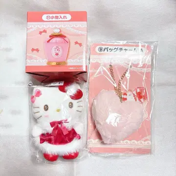 미사용 새상품 헬로키티 뽑기 마스코트 백참 소품함 3점