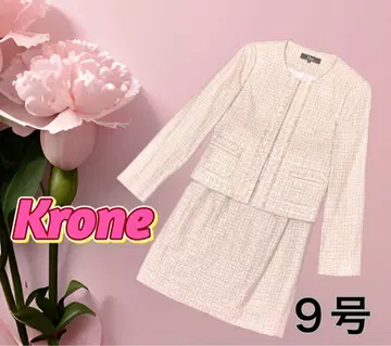 컨디션 최상 Krone 9호 트위드 셋업 스커트 클로네
