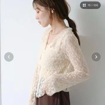 Kastane 카스타네 레이스 카라 풀오버 아이보리