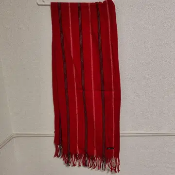 COMME CA ISM 빨간색 스트라이프 스톨