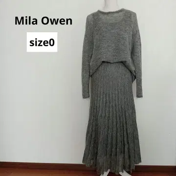 MilaOwen 모헤어 혼방 플리츠 원피스 셋업 그레이