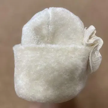 POTECHINO 꽃 모티브 니트 모자 화이트