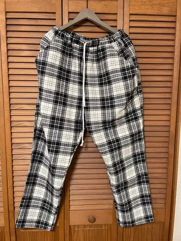 us 산겐자야 체크 이지 팬츠