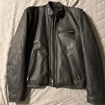 블랙 가죽 싱글 라이더 자켓 M 사이즈