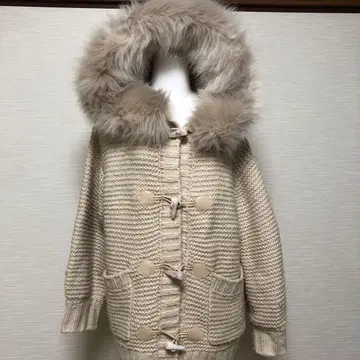 rady 니트 가디건 코트 인조 모피 에코퍼 스웨터