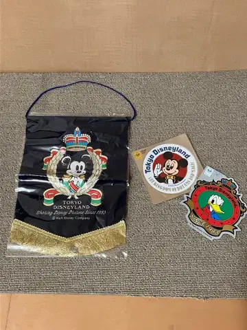 레어 도쿄 디즈니랜드 개원 초기 태피스트리 & 스티커