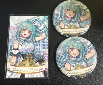 브이스포 시라나미 라무네 캔뱃지 2개 카드 1장