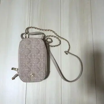 randa 2WAY 퀼팅 멀티 숄더 핑크 베이지 폰 홀더