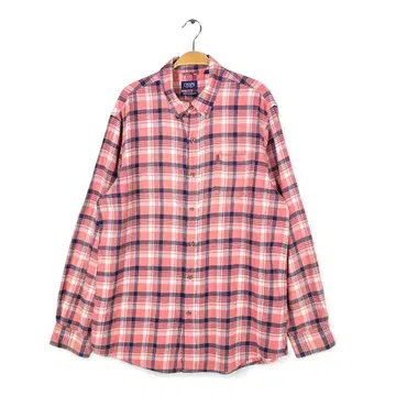 챕스 플란넬 셔츠 옅은 핑크 라이트 플란넬 BD 셔츠 긴팔 셔츠 L