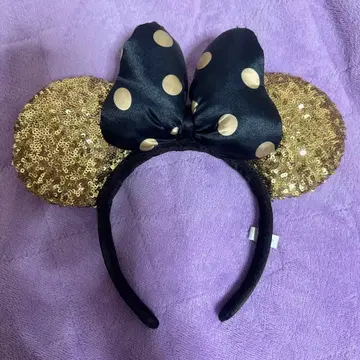 디즈니랜드 시 머리띠 블랙과 금