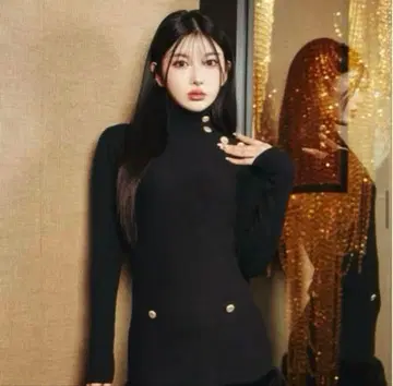 Darich 헴 퍼 니트 미니 원피스