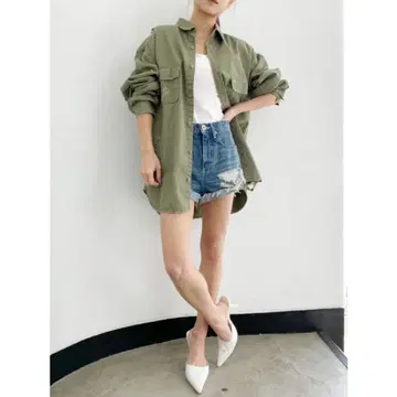 GYDA 데미지 루즈 셔츠